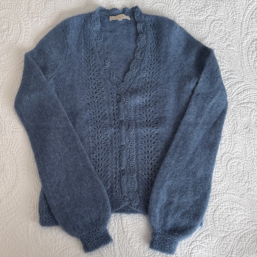 Sezane Angelie Cardigan Vintage Blue - Size XXS